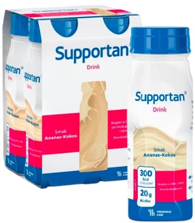 Supportan DRIKK med kokos- og ananassmag 4 x 200 ml