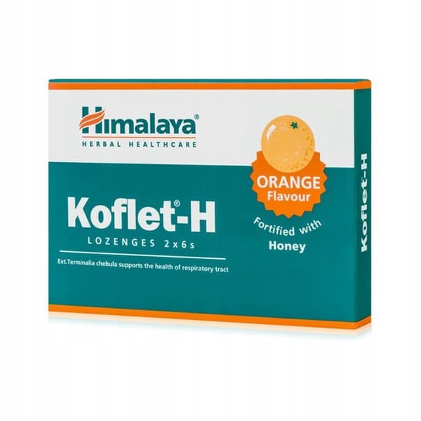 HIMALAYA KOFLET-H ORANGE för halshosta 12pas