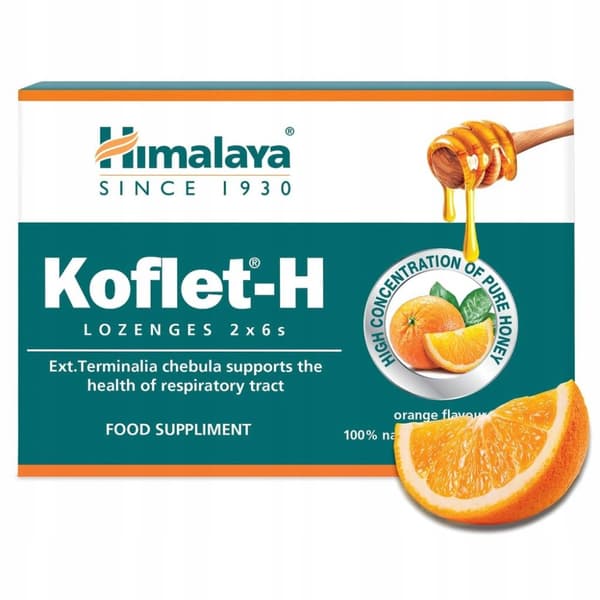 HIMALAYA KOFLET-H ORANGE för halshosta 12pas