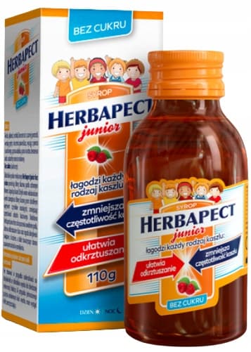HERBAPECT JUNIOR sockerfri sirap för barn 110 g