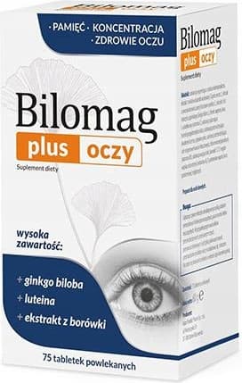 Bilomag Plus Øjenhukommelseskoncentration 75 tabletter