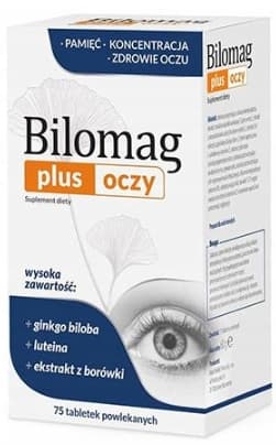Bilomag Plus Øjenhukommelseskoncentration 75 tabletter