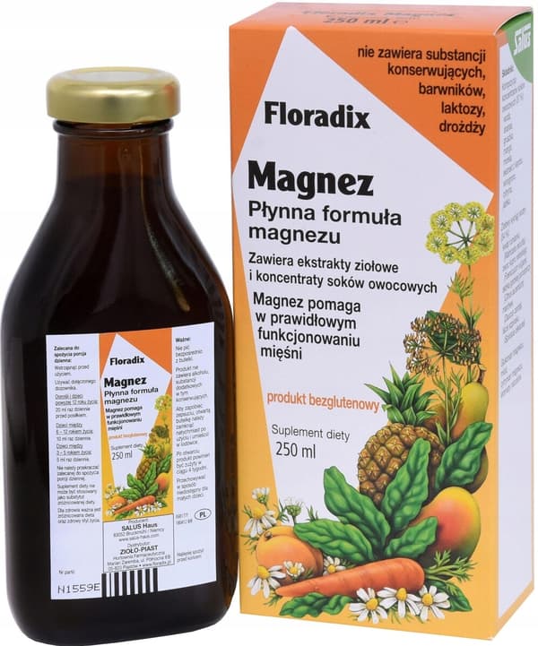 FLORADIX Magnesiumlihakset pinaatti-appelsiini 250 ml