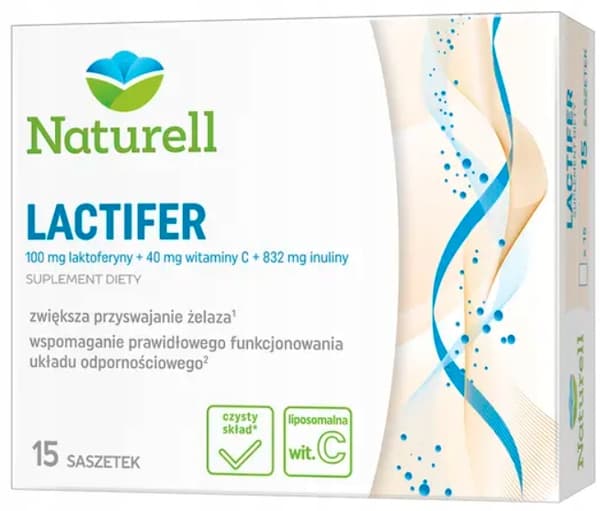 NATURELL LACTIFER laktoferrin vitamin C IMMUNITET 15 påsar