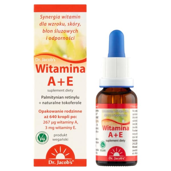 Dr. Jacobs Vitamin A + E i droppar 20 ml