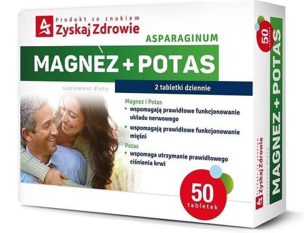 GAIN HEALTH Asparagin Magnesium Kalium 50 tabletter
