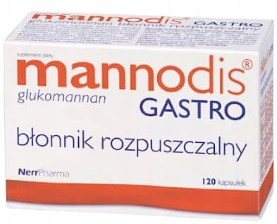Mannodis GASTRO liukoinen kuitu 120 kapselia