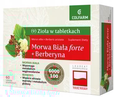 VITT MULBERRY FORTE + BERBERIN Colfarm 60 tabletter.