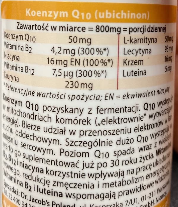 Dr. Jacobs koenzym Q10 synergipulver 90 g