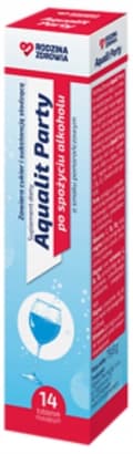 Miniatyrbild 1 av 3: AQUALIT PARTY elektrolyter för baksmälla 14 tabletter.