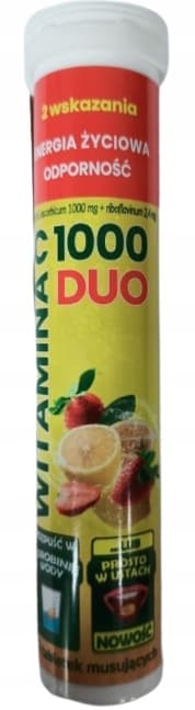 UNIPHAR Vitamin C 1000 DUO 20 brustabletter