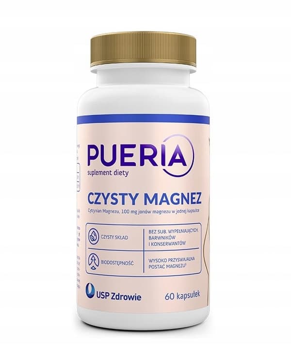 PUERIA PURE MAGNESIUM magnesiumcitrat 60 kapslar.