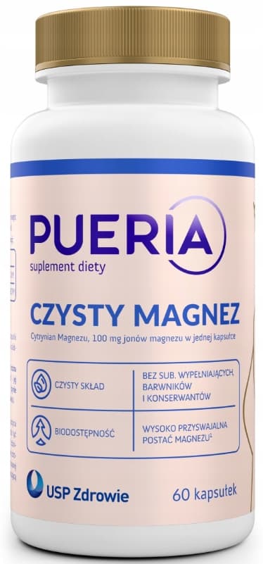 PUERIA PURE MAGNESIUM magnesiumcitrat 60 kapslar.