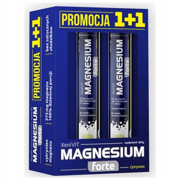 XeniVIT Magnesium Forte magnesiumcitrat 2x20 tabletter.