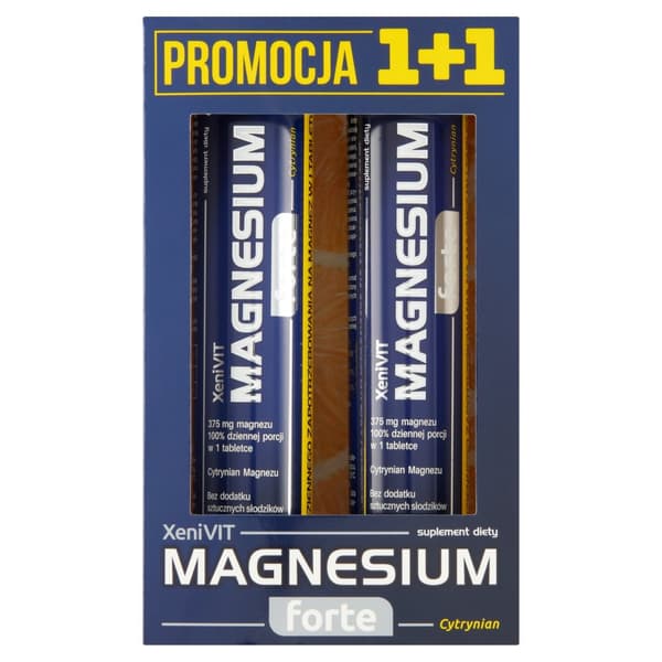 XeniVIT Magnesium Forte magnesiumcitrat 2x20 tabletter.