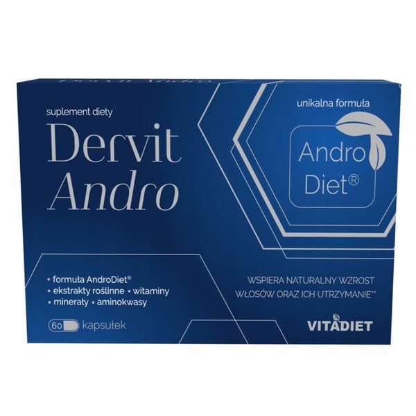 DERVIT ANDRO mot håravfall 60 kapslar.
