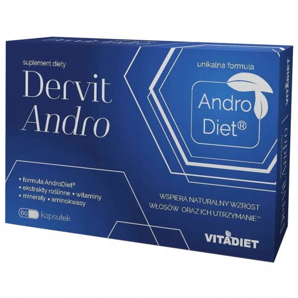 DERVIT ANDRO mot håravfall 60 kapslar.