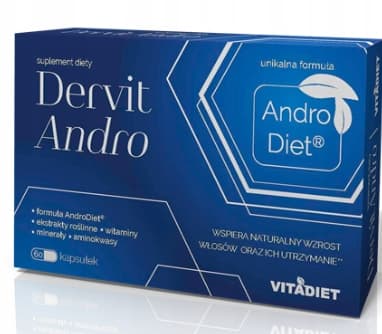 DERVIT ANDRO mot håravfall 60 kapslar.