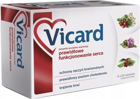 VICARD hjärta hagtorn cirkulation Aflofarm 180 tabletter.