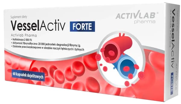 VESSELACTIVE FORTE nattokinase cirkulation 60 kapslar.