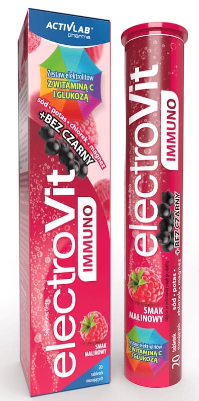 ELECTROVIT Immuno hallonsmak Vit. C 20 tabletter