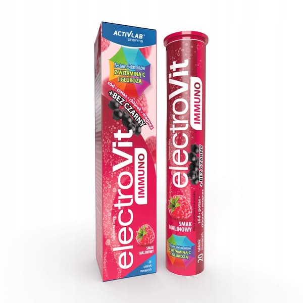 ELECTROVIT Immuno hallonsmak Vit. C 20 tabletter