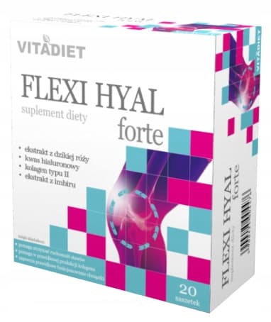 Flexi Hyal Forte kollagen för leder Vitadiet 20 påsar