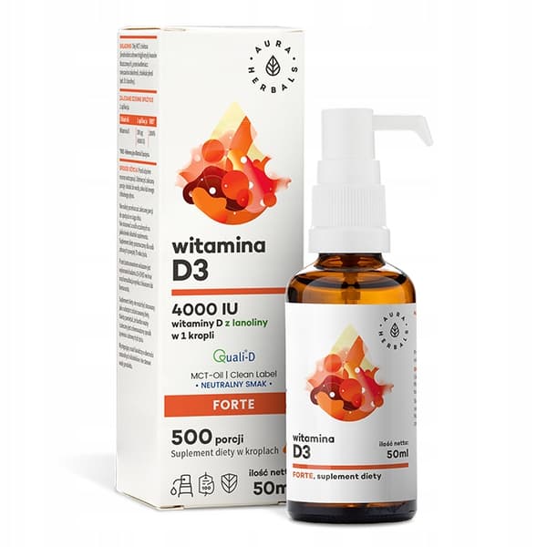 Aura Herbals Vitamin D3 4000 IE MCT-droppar 50 ml