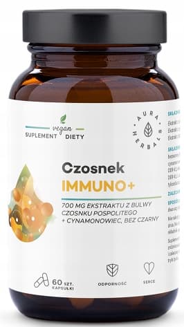 Vitlök Immuno+ immunitet AURA HERBALS 60 kapslar.