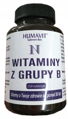 Humavit B-vitaminer för nervsystemet 250 tabletter.