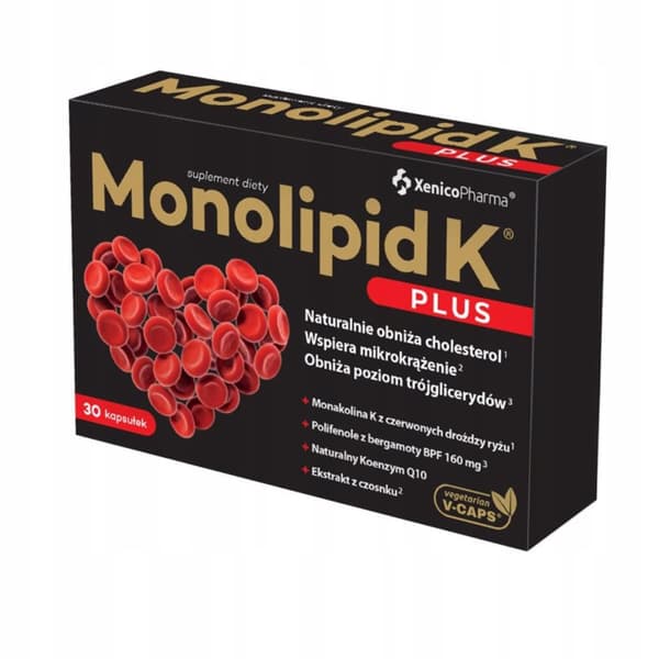 MONOLIPID K PLUS hjärtkolesterol Xenico 30 kapslar.
