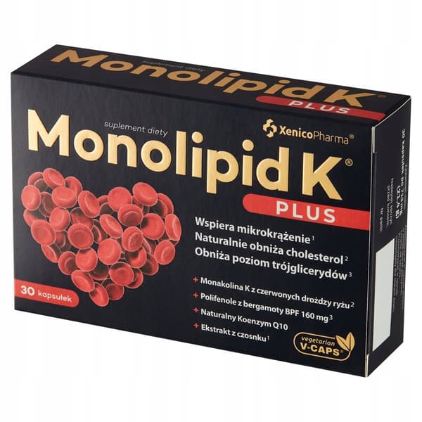 MONOLIPID K PLUS hjärtkolesterol Xenico 30 kapslar.