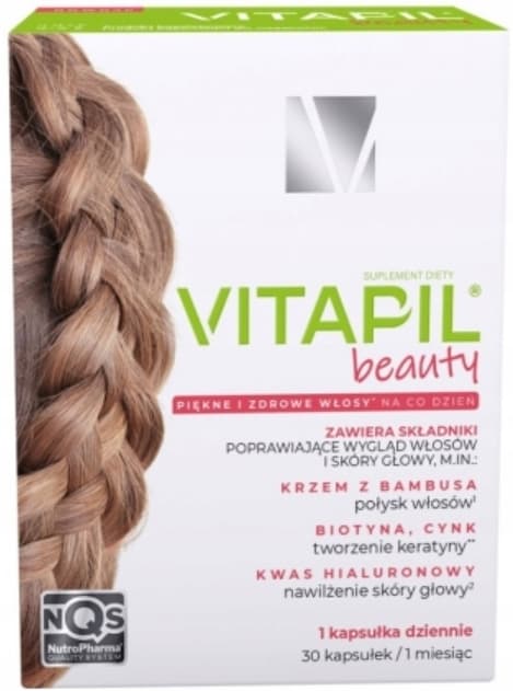 VITAPIL BEAUTY hyaluronsyra zink hår 30 kapslar