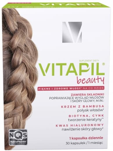VITAPIL BEAUTY hyaluronsyra zink hår 30 kapslar