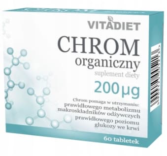 ØKOLOGISK KROM 200 µg slankende Vitadiet 60 tabletter
