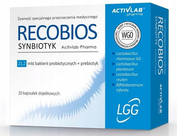 RECOBIOS SYNBIOTIC probiotika ActivLab 20 kapslar.