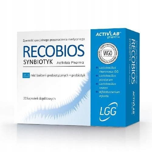RECOBIOS SYNBIOTIC probiotika ActivLab 20 kapslar.