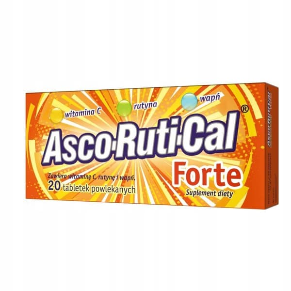 ASCORUTICAL FORTE rutin kalcium vitamin C 20 tabletter.