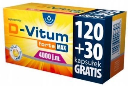 D-Vitum Forte Max 4000 D-vitamin 150 kapsler.