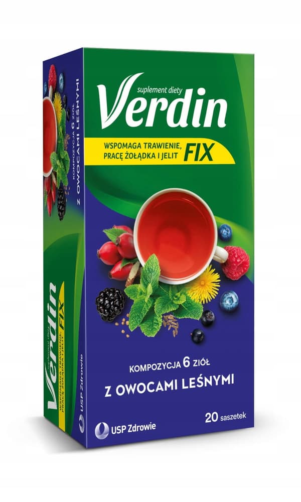 Verdin FIX med skogsbär för matsmältning 20 påsar