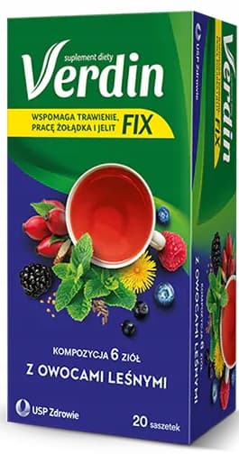 Verdin FIX med skogsbär för matsmältning 20 påsar