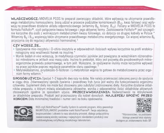 MIOVELIA PCOS för kvinnors hormoner 60 kapslar.
