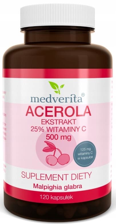MEDVERITA Acerola 500 mg 120 kapslar