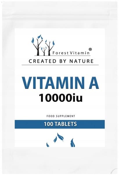 Skogsvitamin Vitamin A 10000iu RETINOL ABSORBERBAR STARK 100 tabletter