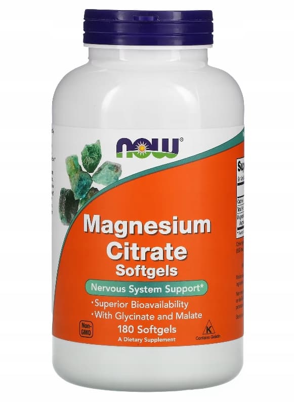 NOW FOODS Magnesiumcitrat magnesiumcitrat 180 kapslar