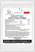 Miniatyrbild 3 av 11: Skogsvitaminkeratin 500 mg + biotin 2,5 mg + zink 15 mg 60 kapslar