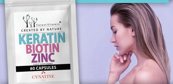 Skogsvitaminkeratin 500 mg + biotin 2,5 mg + zink 15 mg 60 kapslar