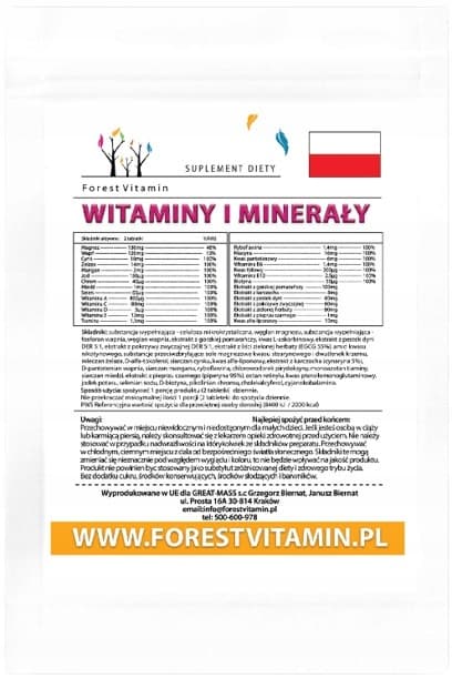 SKOGSVITAMIN & MINERAL FULLSPEKTRUM vitaminer mineraler 60 tabletter