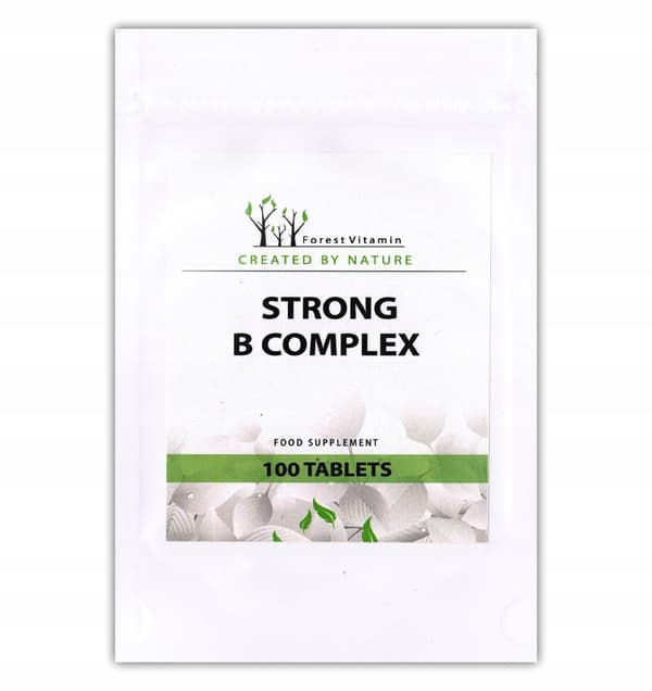 Skogsvitamin Vitamin B-komplex Stark METYLERAD TILLGÄNGLIGHET 100 tabletter.