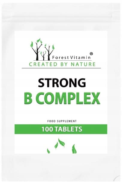 Skogsvitamin Vitamin B-komplex Stark METYLERAD TILLGÄNGLIGHET 100 tabletter.